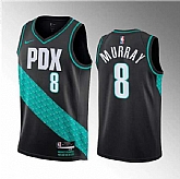Men's Portland Trail Blazers #8 Kris Murray Black 2023 Draft City Edition Stitched Basketball Jersey Dzhi ,baseball caps,new era cap wholesale,wholesale hats